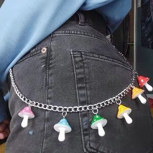 Colorful Mushroom Chain For Jeans